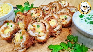 CHICKEN CORDON BLEU WITH 2 SPECIAL SAUCES [upl. by Yelad]