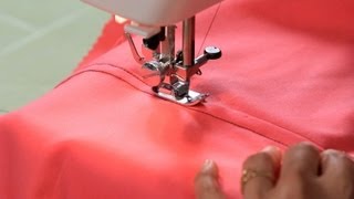 How to Sew a Flat Felled Seam  Sewing Machine [upl. by Ilarrold]