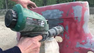 Parkside air sandblaster gun PDSP 1000 D4 testing [upl. by Monreal]