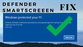 How to Disable SmartScreen Windows 10  SmartScreen prevented an unrecognized app from starting2019 [upl. by Angel]