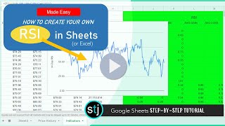 How to Calculate RSI in Google Sheets or Excel [upl. by Lilith835]