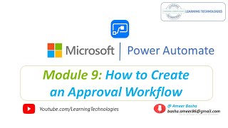 Microsoft Power Automate Tutorials  Module 9  How to Create An Approval Workflow 30 min Detail [upl. by Rento280]