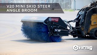 V20 Angle Broom Demo  Mini Skid Steer Attachment [upl. by Kcirdehs]