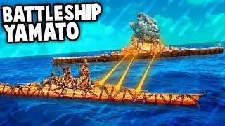 Epic BATTLESHIP YAMATO vs Montana in FORTS Forts Gameplay  Epic Battleships Custom Map [upl. by Aiseneg]