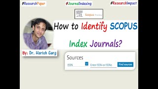 How to Identify SCOPUS Index Journals [upl. by Odnomar]