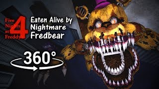 360° Eaten Alive by Nightmare Fredbear  Five Nights at Freddys 4 SFM VR Compatible [upl. by Billat227]