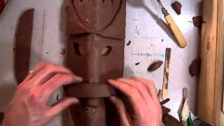 Creating an African Style Mask with Clay Part 27MOV [upl. by Tolmann]