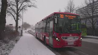 Sweden Stockholm bus 783 ride from Södertälje centrum to Nynäshamns station [upl. by Cida483]