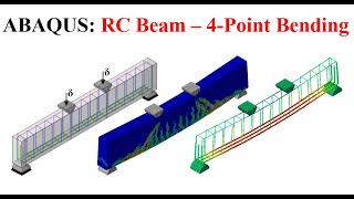 26 ABAQUS Tutorial RC Beam under 4Point Bending [upl. by Dazhehs82]