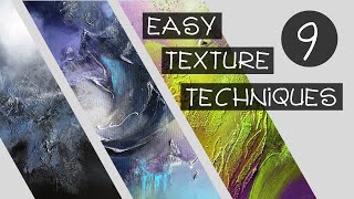 9 BEST EASY Texture Painting Techniques on Canvas  Intensive Tutorial  ENFRESCNDE Subs [upl. by Enrol]