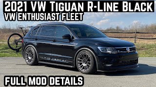 Full Parts amp Mods Details  2021 VW Tiguan RLine Enthusiast Fleet Project [upl. by Spalla]