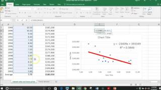 How to do a linear regression on excel [upl. by Chapnick]