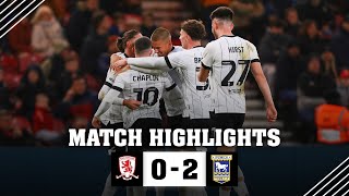 HIGHLIGHTS  MIDDLESBROUGH 0 TOWN 2 [upl. by Aleksandr]