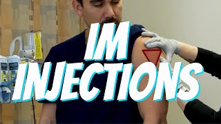 Intramuscular IM Injection Technique  Nurse Skill Demo [upl. by Cooke]