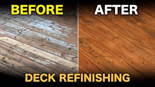 Old Deck DIY Restoration – Easy Fix for Weathered Wood [upl. by Romine644]