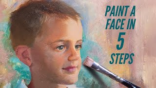 Oil Painting Faces Steps for Beginners [upl. by Sikleb]