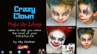 Easy Crazy Clown Halloween Face Painting Ideas [upl. by Fording]