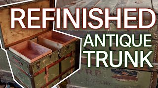 DIY Refinishing An Antique Trunk [upl. by Jeanette655]