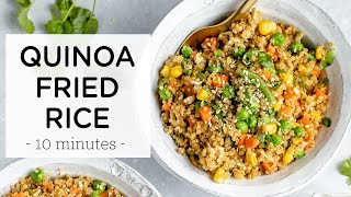 QUINOA FRIED RICE ‣‣ 10minute dinner recipe [upl. by Teraj328]