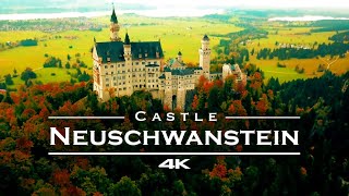 Neuschwanstein Castle Germany 🇩🇪  by drone 4K [upl. by Hildick]