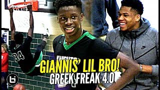 Giannis Watches His Lil Bro GO OFF Greek Freak 40 Alex Antetokounmpo Highlights [upl. by Jos54]