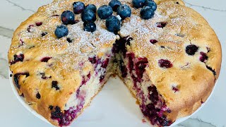 The easiest Blueberry Cake Recipe 🥰 😋 [upl. by Berfield]