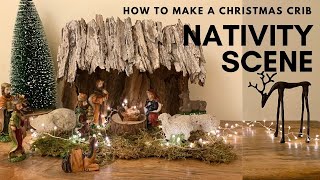 How to make Christmas crib  DIY Nativity Scene  Christmas decor  Christmas crib making ideas [upl. by Chantal802]