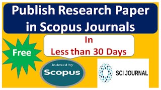 Scopus Journals Publish in Less than 30 Days  Fast Publication Scopus Journals  rapidpublication [upl. by Lletnahc]