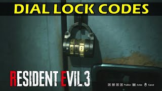 Police Station All Dial Lock Codes  Resident Evil 3 Remake [upl. by Jerol]