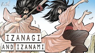 Izanagi and Izanami The Origin of Amaterasu Susanoo and Tsukuyomi  Japanese Mythology [upl. by Trebled]