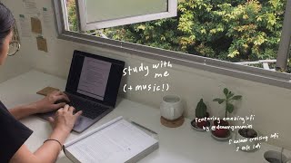 1 hour study with me with lofi background music 🍃 [upl. by Aurelea]