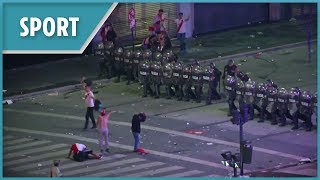 Violent scenes after River Plate beat Boca Juniors in Copa Libertadores final [upl. by Euginomod]