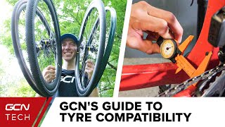 How To Make Sure Your Tyres Will Work With Your Wheels amp Frame  GCNs Guide To Tyre Compatibility [upl. by Nydroj]