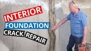 Interior Foundation Crack Repair  Avoid Bad Patch Job in Basement [upl. by Akkin]