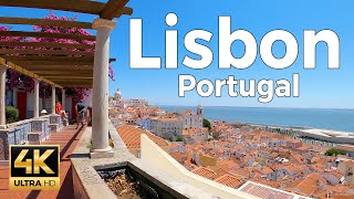 Lisbon Portugal Walking Tour 4k Ultra HD 60fps – With Captions [upl. by Lechner]