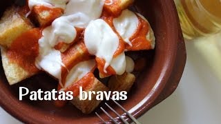 PATATAS BRAVAS RECIPE BY SPANISH COOKING [upl. by Ynnep]