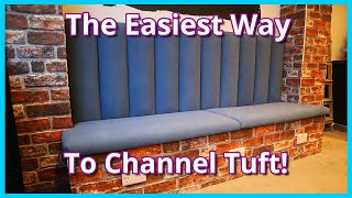 THE EASIEST WAY TO UPHOLSTER CHANNEL TUFTED BACKS  FLUTED BACKS  FaceliftInteriors [upl. by Ydnolem]