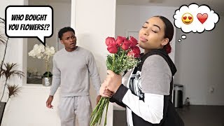 COMING HOME WITH FLOWERS PRANK ON BOYFRIEND HE FLIPS [upl. by Nileek]