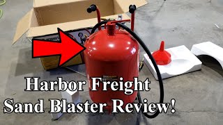 Harbor Freight 110LB Pressurized Abrasive Blaster REVIEW [upl. by Emmerich]