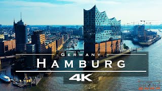 Hamburg Germany 🇩🇪  by drone 4K [upl. by Yssis]