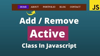 How to add and remove active class on click  HTML CSS and Javascript [upl. by Ezaria22]