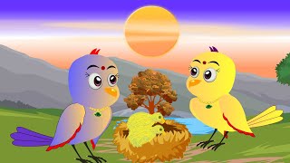 Rano Tuni Chidiya Paro Tuni Chidiya Story  Kauwa Tuni Chidiya Kahani  Birds Cartoon  Chichu TV [upl. by Rutherfurd]