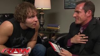 Dean Ambrose undergoes psychological evaluation Raw January 12 2015 [upl. by Namzzaj989]