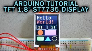 Arduino Tutorial 18quot TFT Color Display ST7735 128x160 [upl. by Jecoa200]