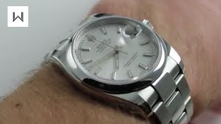 Rolex Oyster Perpetual Datejust White Dial 116200 Luxury Watch Review [upl. by Savick]