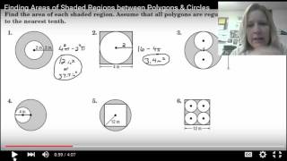 area of shaded region of circle [upl. by Xylia]