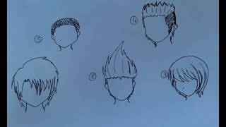 TUTO Comment dessiner les cheveux manga Garçon [upl. by Oileve]