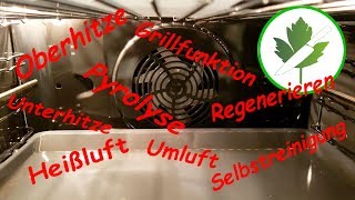 Backofen  Einstellungen Funktionen und Reinigung [upl. by Shaff180]