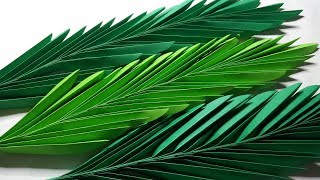 DIY PALM LEAVES PAPER CRAFTS TUTORIAL [upl. by Esoj645]