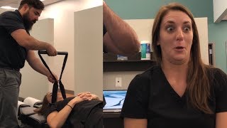 Massage therapist gets UNBELIEVABLE Chiropractic Adjustment [upl. by Reklaw]